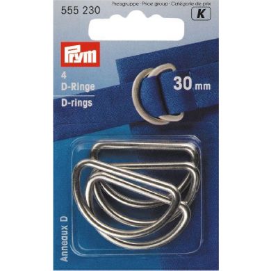 D-ringen 30 mm zilver Prym